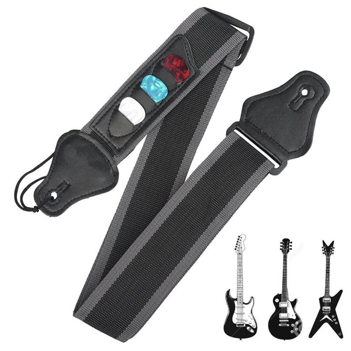 Musical Instrument Band - Regulowany pasek gitarowy elektryczny z 3