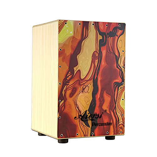 Musical Instrument Band - Kolorowy drewniany ręczny cajon, zestaw perkusyjny,