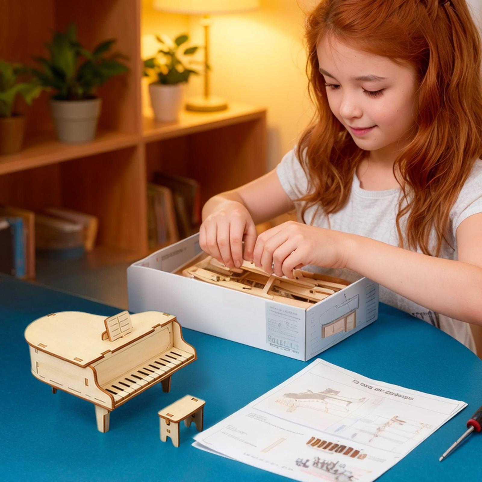 Musical Instrument Diy For Kids - Zestaw do samodzielnego wykonania pozytywki, drewniany