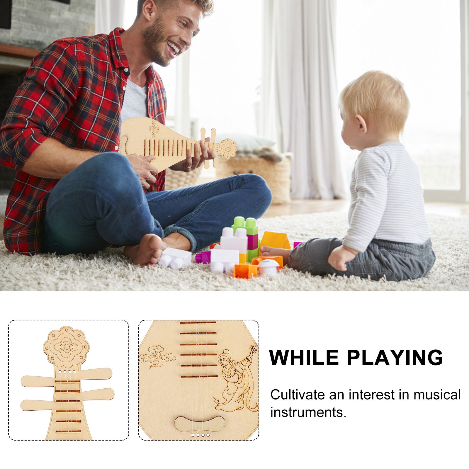 3 sztuki – drewniany instrumen – Musical Instrument Diy For Kids recenzja i cena