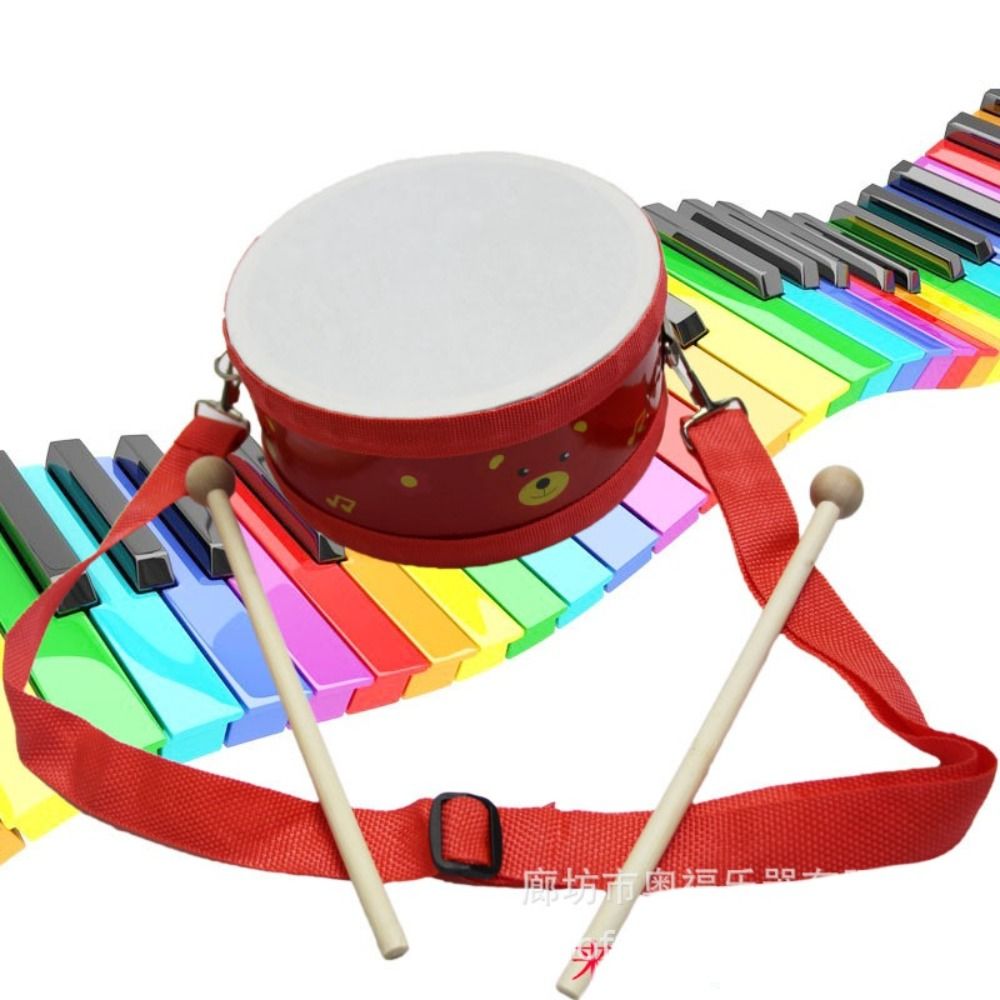 Drewniany bębenek dla dzieci,  – Musical Instrument With Hand recenzja i cena