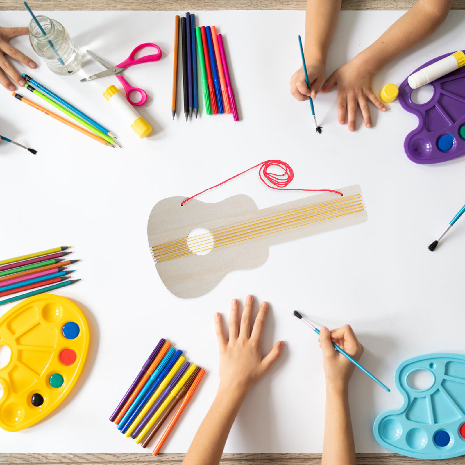 4 szt. Drewniana gitara dla dz – Musical Instrument Diy For Kids recenzja i cena